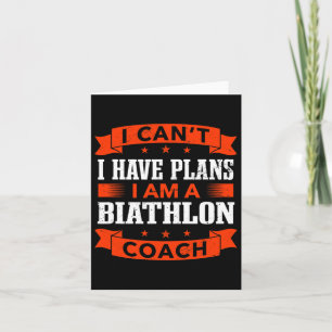 Tarjeta No puedo tener planes de biatlón entrenador de bia