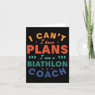 Tarjeta No puedo, tengo planes Entrenador de biatlón diver