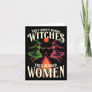 Tarjeta No Quemaron Brujas Rosa Y Verde Feminista H