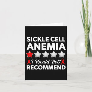Tarjeta No Recomendaría Concienciación Sobre Anemia De Cél