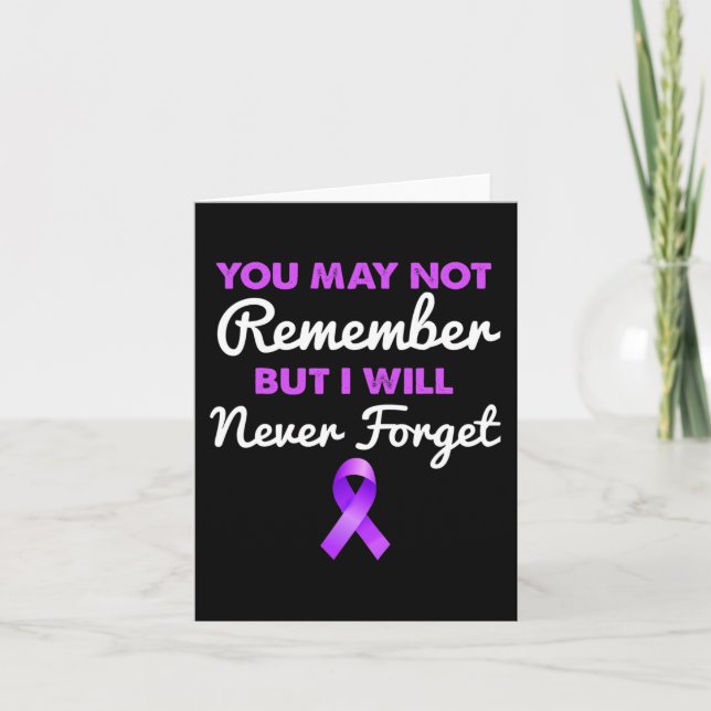 Tarjeta No Recuerda Que Nunca Olvidaré El Alzheimer (Anverso)
