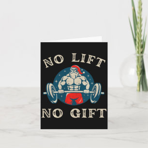 Tarjeta No Regalo No Levanta Divertido Entrenamiento Santa