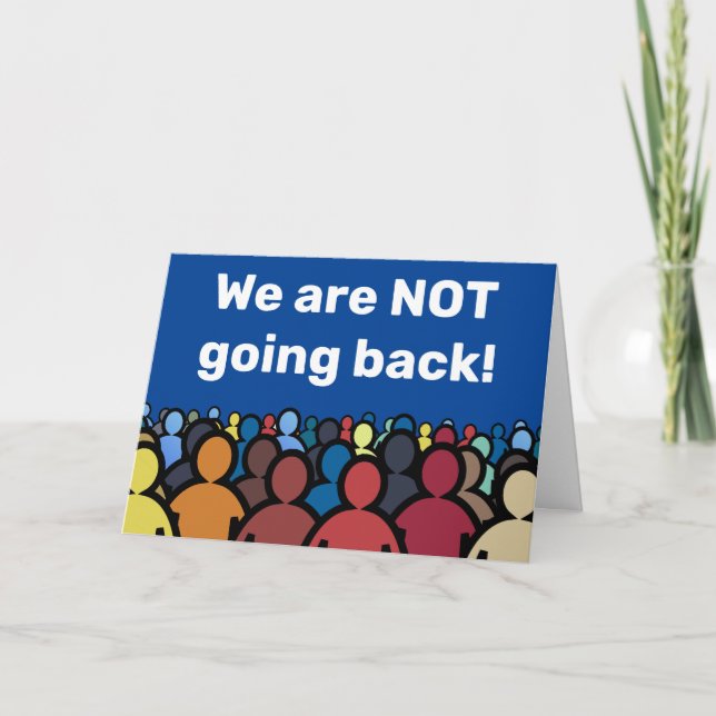 Tarjeta NO regresaremos (Anverso)