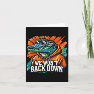 Tarjeta No Retrocederemos Azul Y Naranja Gator Blanco