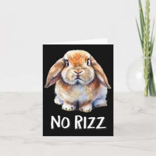 Tarjeta No Rizz Mini Holland Lop Bunny Rabbit Lover