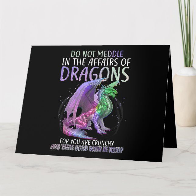 Tarjeta No Se Inmiscuyan En Los Asuntos De Los Dragones Po (Anverso)