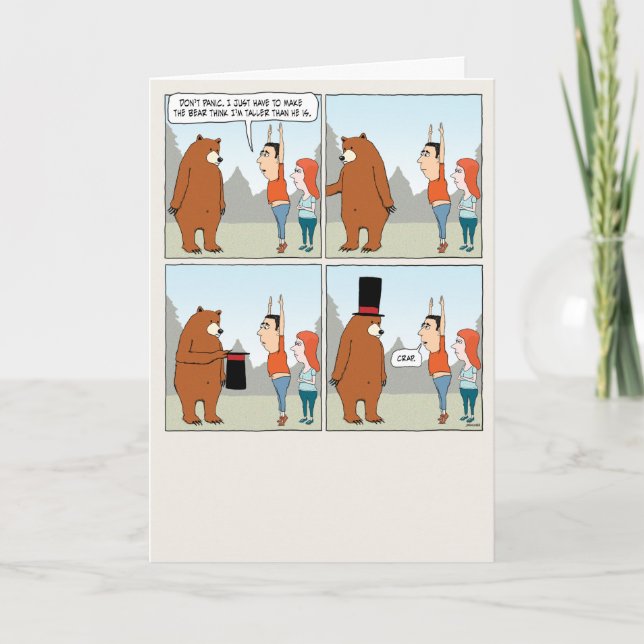 Tarjeta No se puede burlar de un oso cumpleaños gracioso (Anverso)