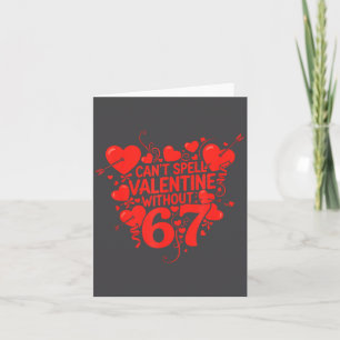 Tarjeta No se puede escribir San Valentín sin 6 7 Diversió