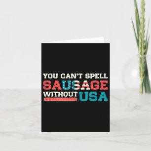 Tarjeta No se puede esparcir la salchicha sin Estados Unid