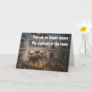 Tarjeta No se puede ignorar el Elefante de la habitación: