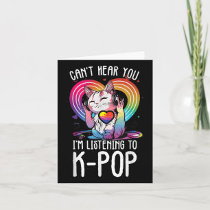 Tarjeta No Se Puede Oír Escuchando A La Mercadería Kpop Ca