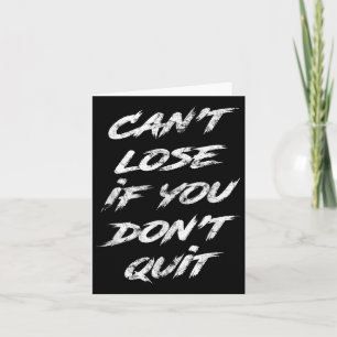 Tarjeta No se puede perder si no dejas de ser motivacional