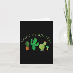 Tarjeta No se puede tocar este Cactus lindo bailando