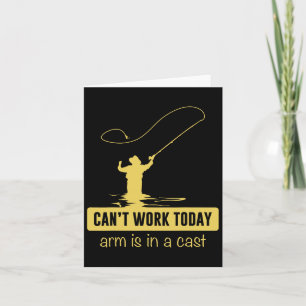 Tarjeta No se puede trabajar hoy, el brazo está en un dive