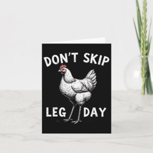 Tarjeta No se salte el día de las piernas Gym Rooster Grac