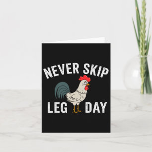 Tarjeta No se salte el día de las piernas Gym Rooster Grac