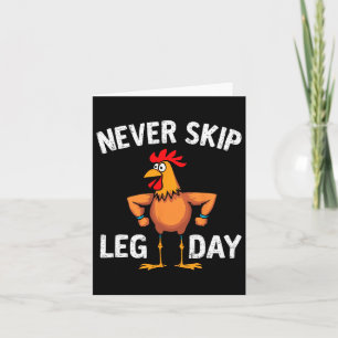 Tarjeta No se salte el día de las piernas Gym Rooster Grac