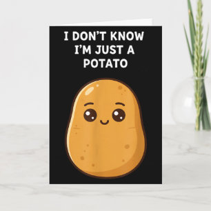 Tarjeta No sé una papa funny papa cartoon comida veg