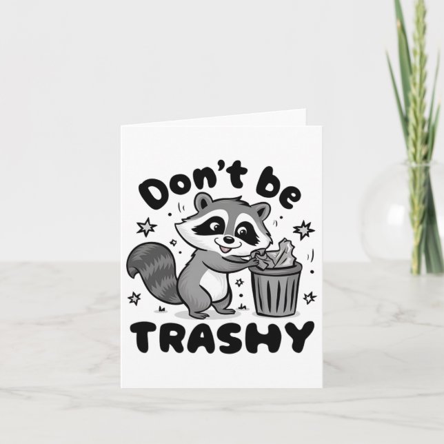 Tarjeta No seas mapache basura Anti Basura  (Anverso)