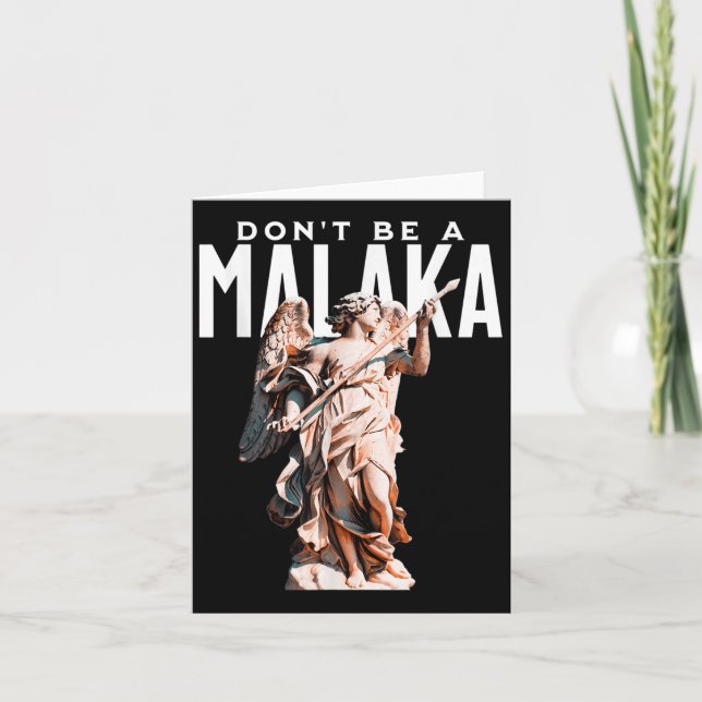 Tarjeta No seas un griego gracioso de Malaka que dice una  (Anverso)