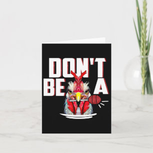 Tarjeta No seas un tonto Chupete de gallo divertido Día de