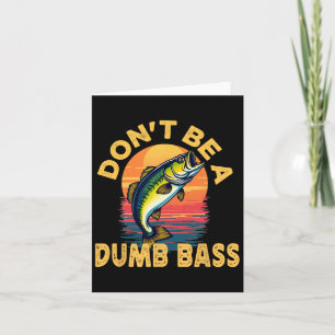 Tarjeta No seas un tonto de peces divertida pescar papá