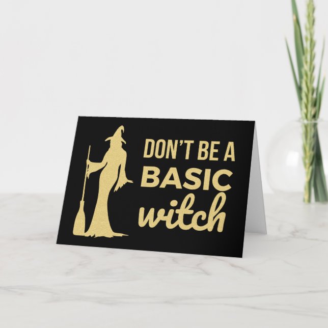 Tarjeta No seas una bruja básica (Anverso)