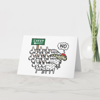 Tarjeta No seas una oveja