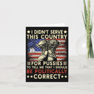 Tarjeta No Serví a Este País Bandera de Usa Día del Vetera