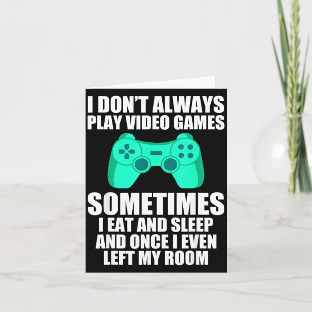Tarjeta No Siempre Juego Videojuegos A Veces Como Una (Anverso)