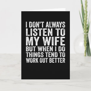 Tarjeta No Siempre Le Hago Caso A Mi Esposo Regalo Para Ma