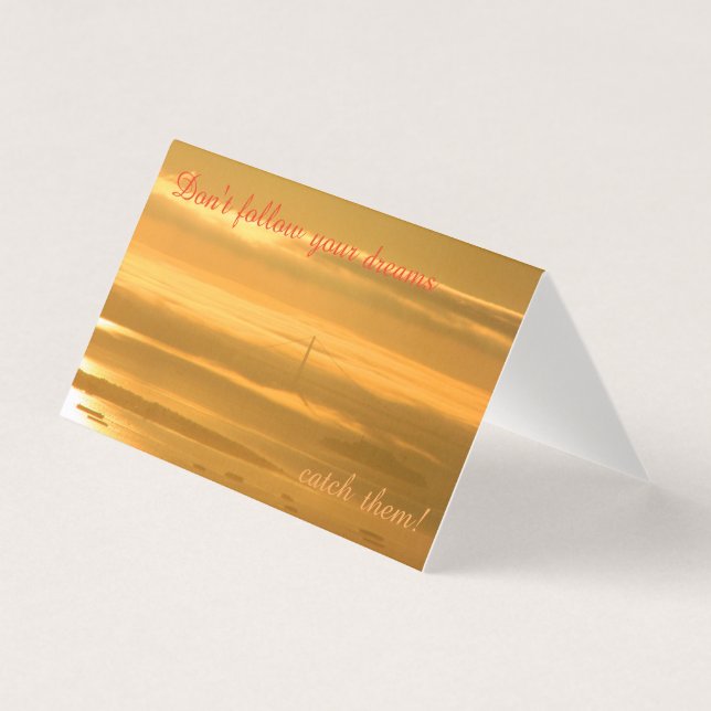 Tarjeta No sigas tus sueños - ¡Agarra! (Anverso)