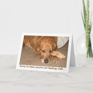 Tarjeta No sintiendo bien