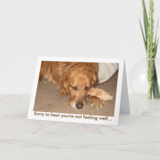 Tarjeta No sintiendo bien