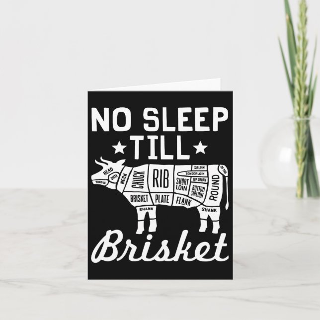 Tarjeta No Sleep Til Brisket - Funny Bbq Beef Gift (Anverso)