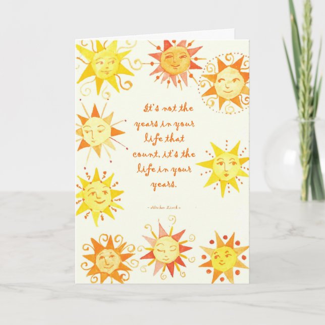 Tarjeta No son los años. (Anverso)