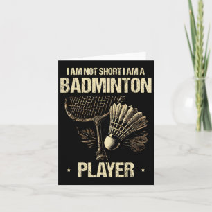 Tarjeta No Soy Corto Soy Un Jugador De Badminton Que Se Co