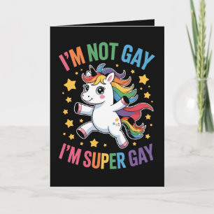 Tarjeta No soy gay, soy aliado del orgullo LGBTQ de Super 
