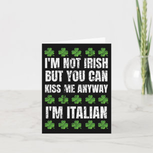 Tarjeta No soy irlandés, bésame de todos modos divertido i