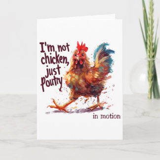 Tarjeta No soy pollo, solo aves divertidas granja de gallo