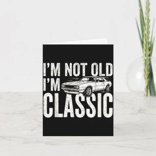Tarjeta No soy un clásico automóvil musculoso retro divert
