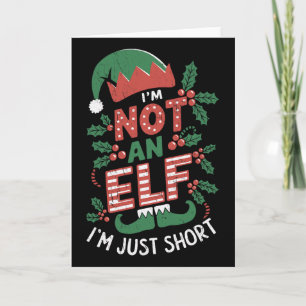 Tarjeta No soy un elfo solo bajo No soy un elfo Navidad