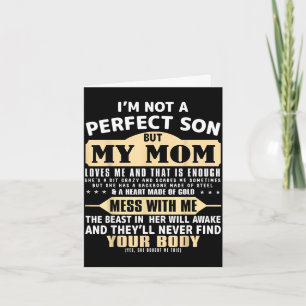 Tarjeta No soy un hijo perfecto pero mamá ama a los hombre