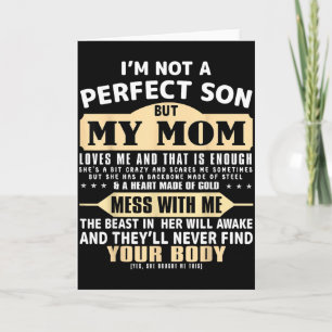 Tarjeta No soy un hijo perfecto pero mamá ama a los hombre