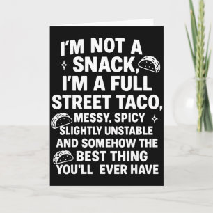 Tarjeta No Soy Un Snack Soy Un Taco Callejero _1
