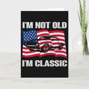 Tarjeta No Soy Viejo Soy Coche Clic Gráfico Bandera De Amé