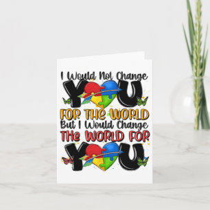 Tarjeta No te cambiaría por el premio al autismo mundial