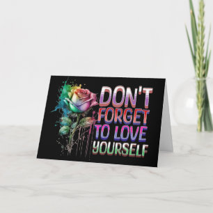 Tarjeta No te olvides de amarte a ti mismo