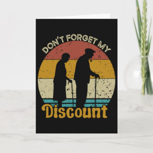 Tarjeta No te olvides de mi descuento divertido gente mayo