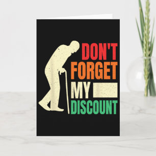 Tarjeta No te olvides de mi descuento divertido gente mayo